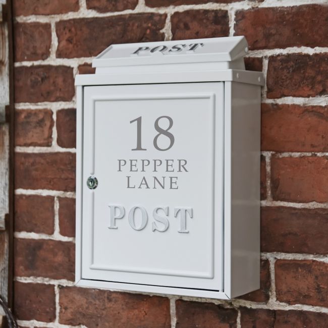 Personalised Light Stone "Oxford" Wall Mounted Post Box Personalised Light Stone "Oxford" Wall Mounted Post Box
