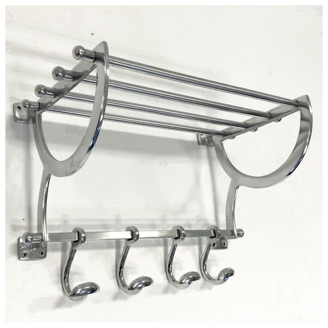 Luggage Wall Rack in a Polished Aluminium Finish Finish Luggage Wall Rack in a Polished Aluminium Finish Finish