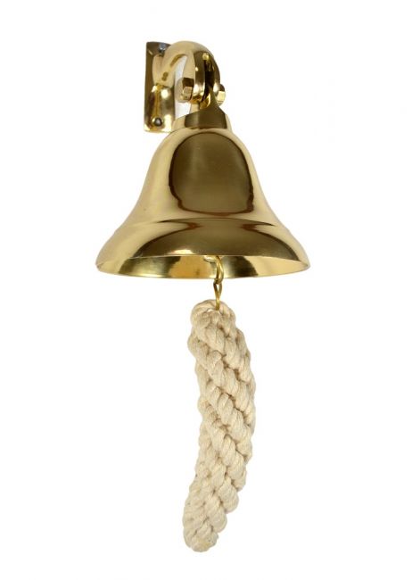 Wall Mounted Polished Brass Bell Wall Mounted Polished Brass Bell