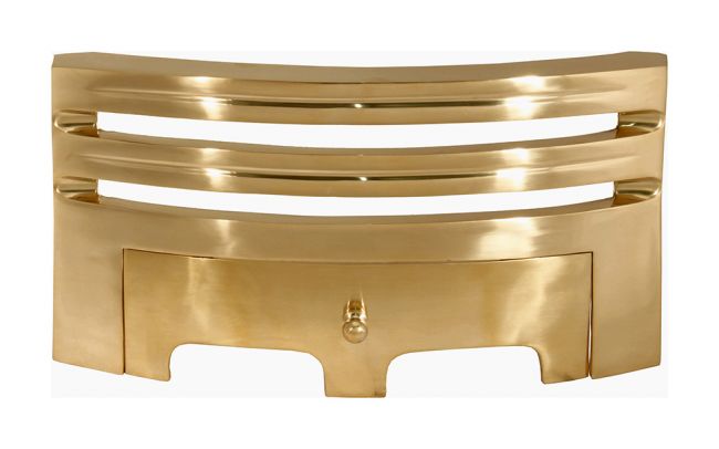 Polished Brass Contemporary Simplistic Fire Front Polished Brass Contemporary Simplistic Fire Front
