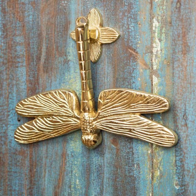 Polished Brass Dragon Fly Door Knocker Polished Brass Dragon Fly Door Knocker