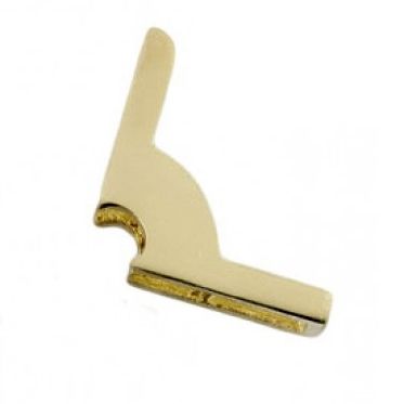 Polished Brass Fixing Bracket No Hinge - 9mm Polished Brass Fixing Bracket No Hinge - 9mm