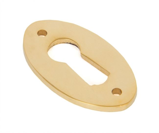 Polished Brass Oval Escutcheon