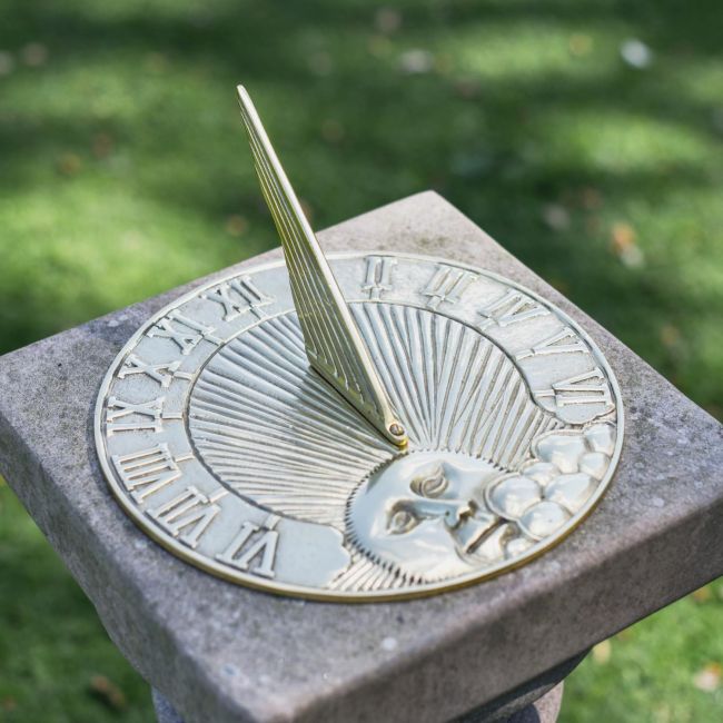 Polished Brass "Rising Run" Sundial Polished Brass "Rising Run" Sundial