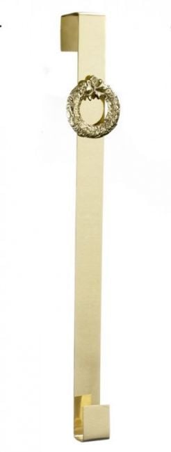 Polished Brass Wreath Design Wreath Hanger