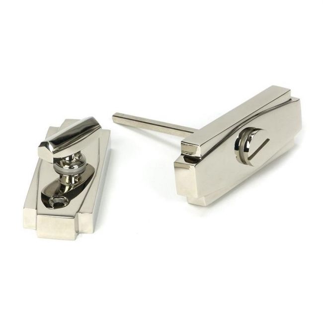 Diamond Bathroom Thumb Lock in a Beeswax Finish Diamond Bathroom Thumb Lock in a Beeswax Finish