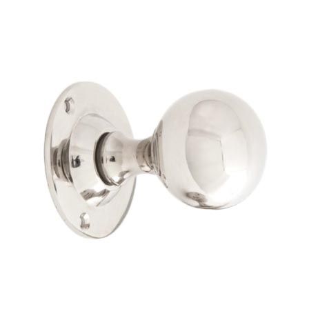 Polished Nickel Ball Mortice Knob Set Polished Nickel Ball Mortice Knob Set