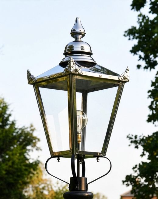 Polished Nickel Victorian Lantern 87cm Digital Illustration Polished Nickel Victorian Lantern 87cm Digital Illustration