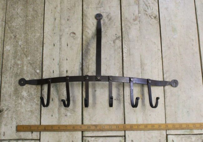 Hand Forged Iron Pot & Pan Hook Rack