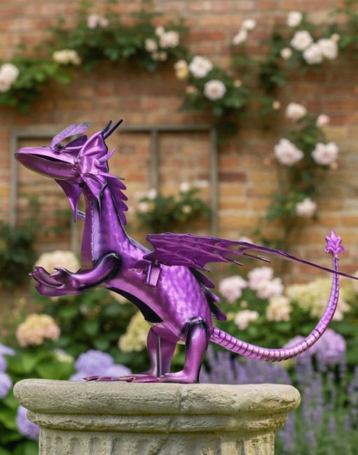 Purple "Wyrmling" Baby Dragon Sculpture