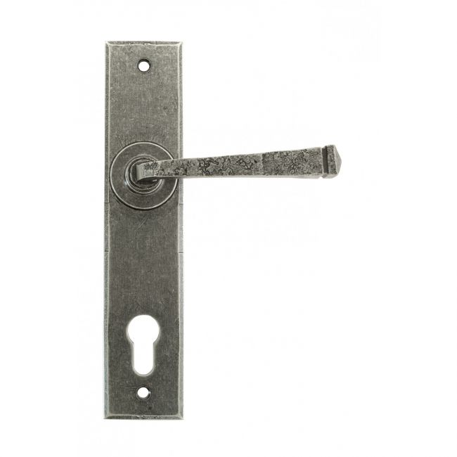Lever Espagnolette Lock Set Unsprung Pewter Lever Espagnolette Lock Set Unsprung Pewter