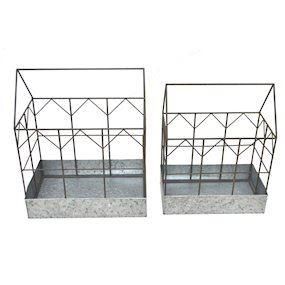 Rectangular Framed Vintage Garden Planters - Set of 2 Rectangular Framed Vintage Garden Planters - Set of 2