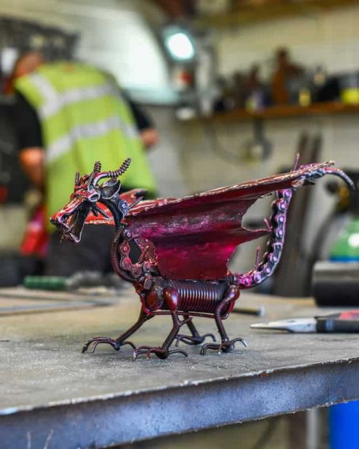 Recycled Metal Dragon Sculpture Recycled Metal Dragon Sculpture