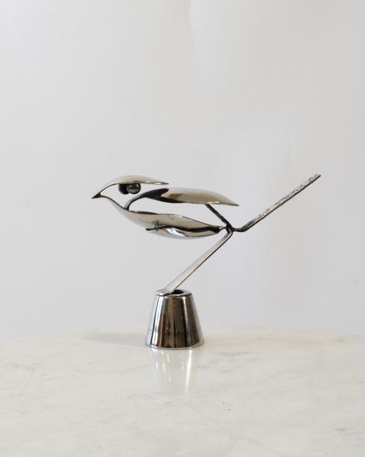 Recycled Metal Bird Sculpture