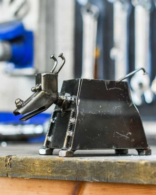 Recycled Metal Dog Sculpture Recycled Metal Dog Sculpture