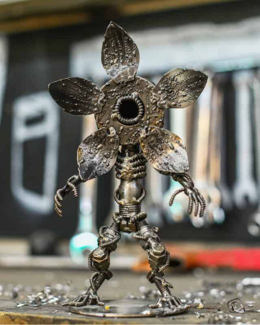 Recycled Metal Life-Form Sculpture Recycled Metal Life-Form Sculpture