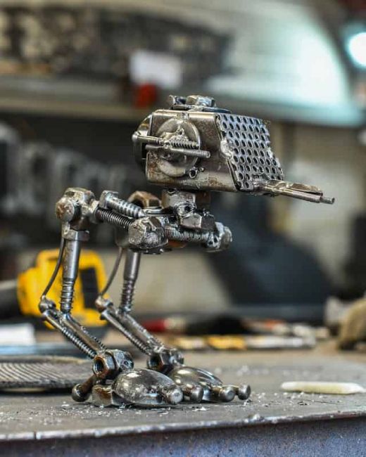 Recycled Metal "Lookout" Sculpture Recycled Metal "Lookout" Sculpture