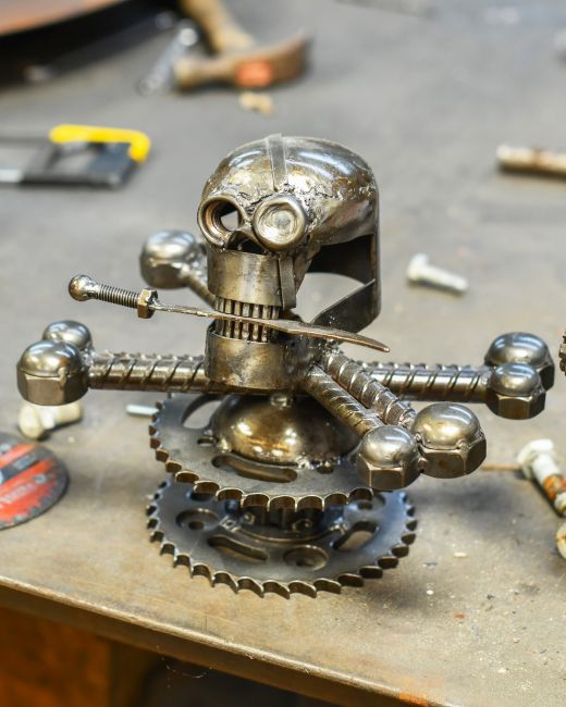 Recycled Metal Raider Sculpture Recycled Metal Raider Sculpture