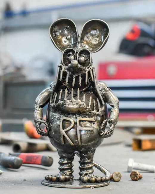 Recycled Metal "Rat Fink" Sculpture Recycled Metal "Rat Fink" Sculpture