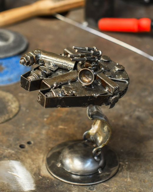 Recycled Metal Spacecraft Sculpture Recycled Metal Spacecraft Sculpture