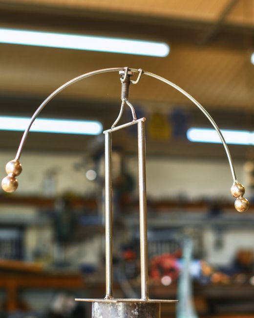 Recycled Metal Tightrope Walker Sculpture Recycled Metal Tightrope Walker Sculpture