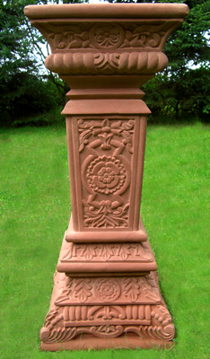 King George Red Stone Sundial Column King George Red Stone Sundial Column
