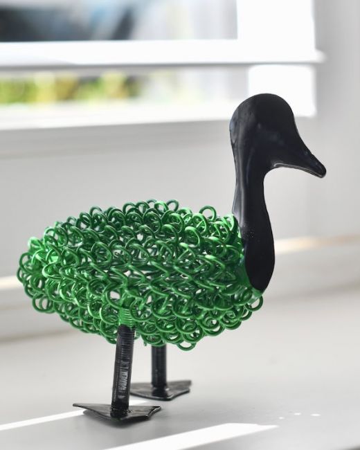 "Remi" the Recycled Metal Duck - Green "Remi" the Recycled Metal Duck - Green