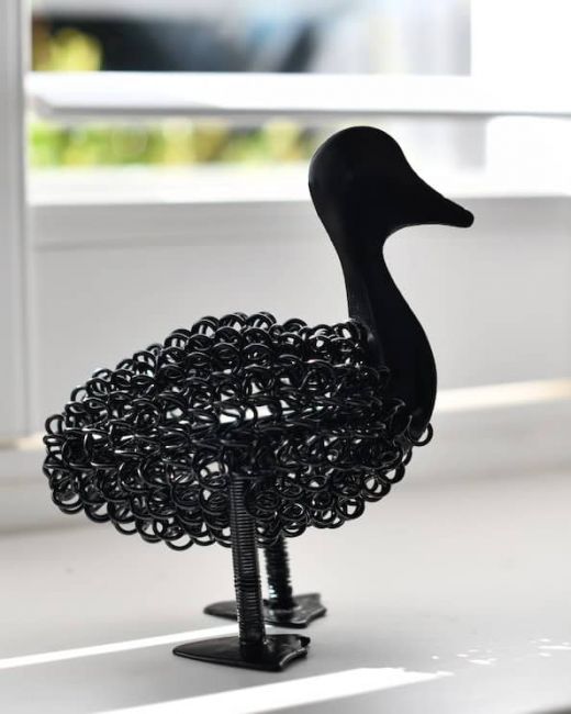 "Remi" the Recycled Metal Duck - Black "Remi" the Recycled Metal Duck - Black
