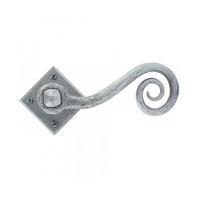 "Rhesus" Monkeytail on Diamond Rose In An Antique Pewter Finish