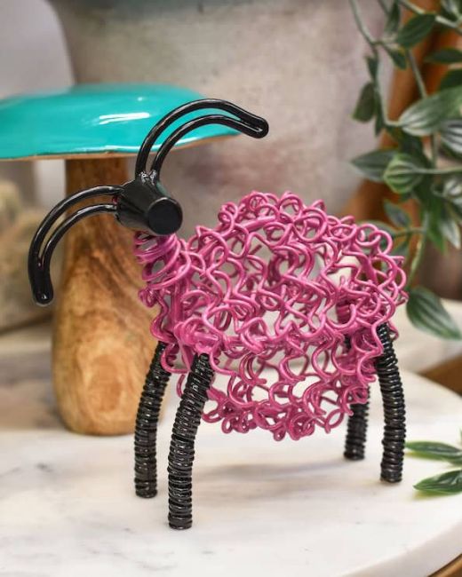 "Rosie" the Recycled Ram Sculpture - Purple "Rosie" the Recycled Ram Sculpture - Purple