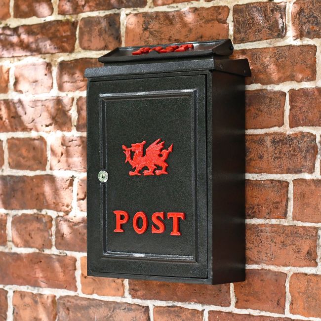 Deluxe Red "Welsh Dragon" Wall Mounted Post Box Deluxe Red "Welsh Dragon" Wall Mounted Post Box