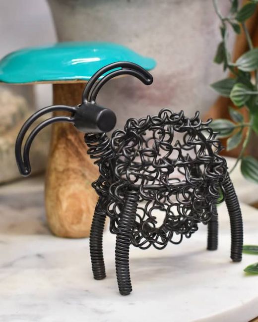 "Rosie" the Recycled Ram Sculpture - Black "Rosie" the Recycled Ram Sculpture - Black