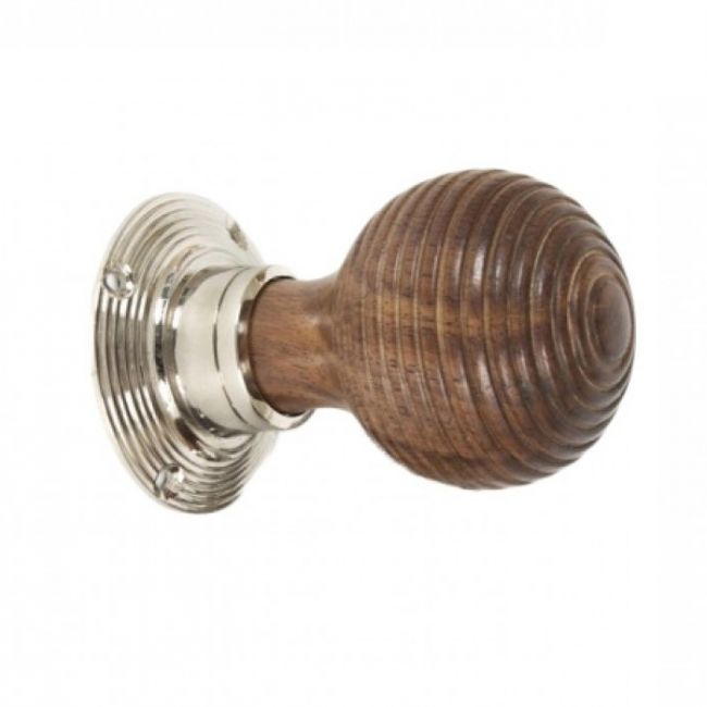 Rosewood & Polished Nickel Door Knob Set Rosewood & Polished Nickel Door Knob Set