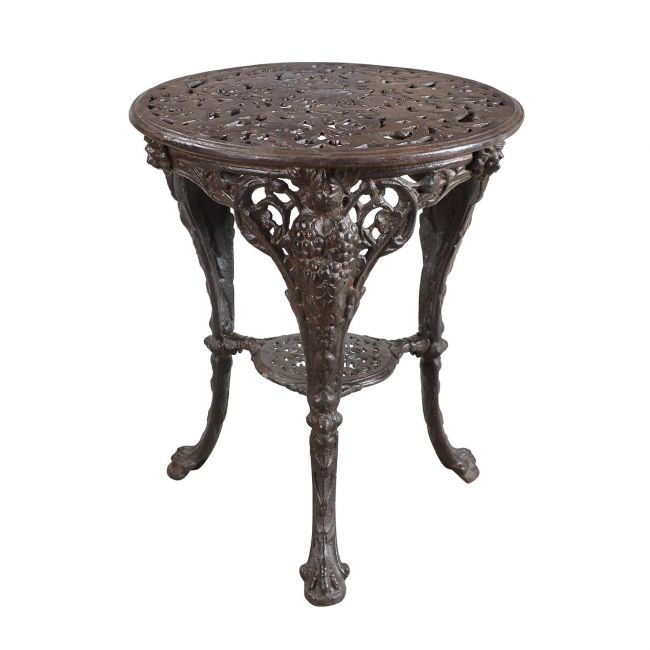 Round Cast Iron Victorian Table in a Rustic Finish Round Cast Iron Victorian Table in a Rustic Finish