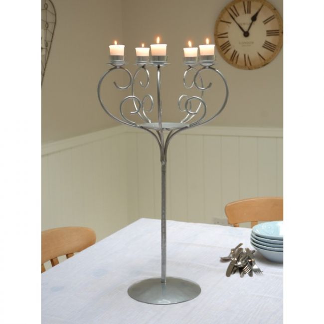 Rowan House Silver Vintage Candle stand