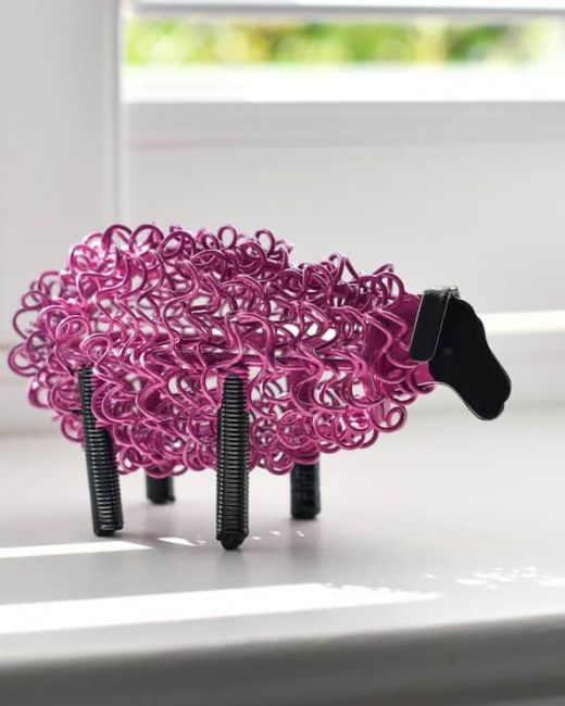 "Ruby" the Recycled Metal Sheep - Purple "Ruby" the Recycled Metal Sheep - Purple