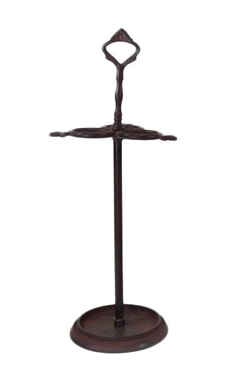 Rustic Iron Fleur De Lis Triple Umbrella Stand 