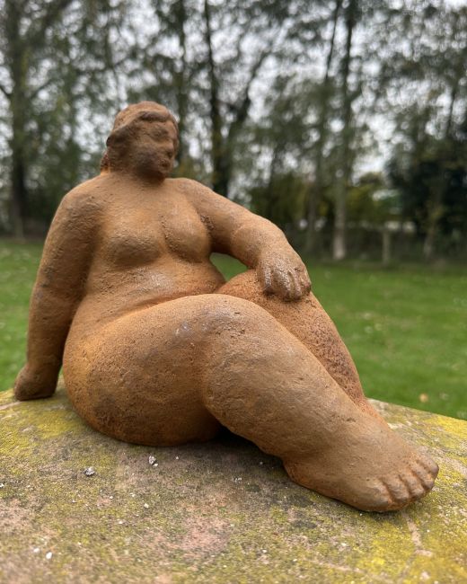 Rustic Cast Iron "Arabella" Sculpture Rustic Cast Iron "Arabella" Sculpture