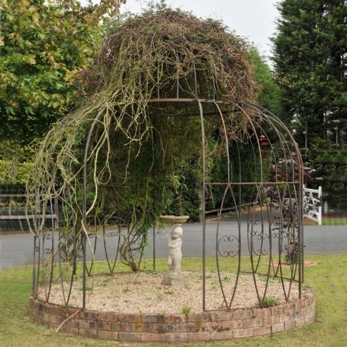 Rustic Finish "Alice"s Folly" Gazebo With Ivy Feature Rustic Finish "Alice"s Folly" Gazebo With Ivy Feature