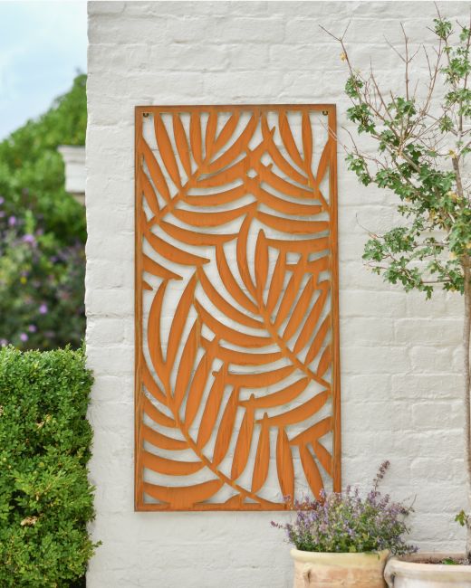 Rustic Palm Leaf Garden Wall Art Rustic Palm Leaf Garden Wall Art
