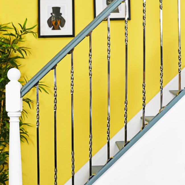 "Alessi" Double Fine Twist Stainless Steel Stair Spindle "Alessi" Double Fine Twist Stainless Steel Stair Spindle