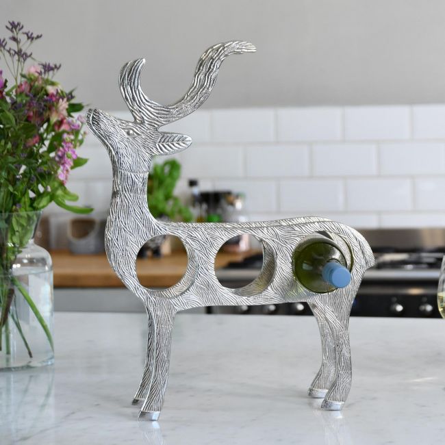 Nickel Finish on "Stag" Wine Rack  Nickel Finish on "Stag" Wine Rack