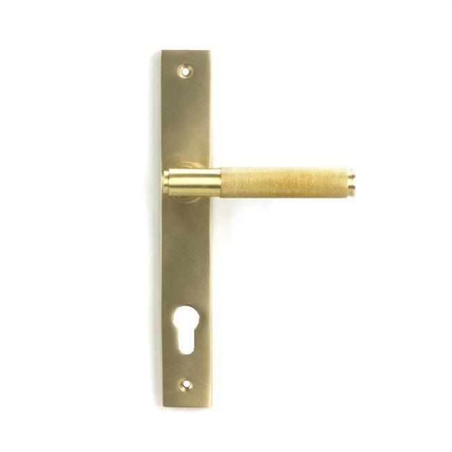 Diamond Bathroom Thumb Lock in a Beeswax Finish Diamond Bathroom Thumb Lock in a Beeswax Finish