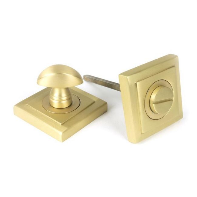 Diamond Bathroom Thumb Lock in a Beeswax Finish Diamond Bathroom Thumb Lock in a Beeswax Finish