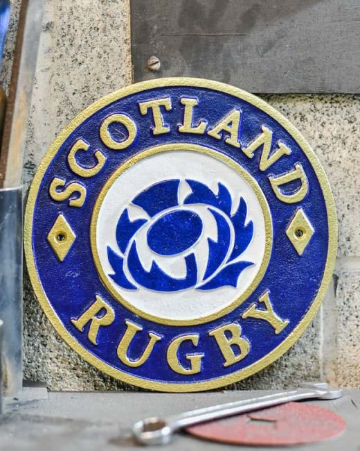 Cast Iron "Scotland Rugby" Sign Cast Iron "Scotland Rugby" Sign