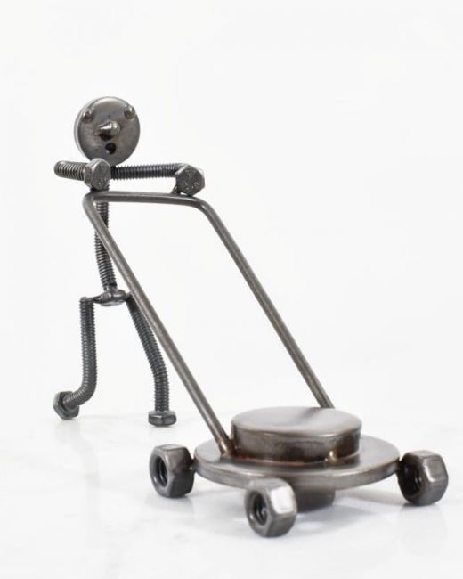 Mowing Scrap Metal Sculpture - Thumbnail