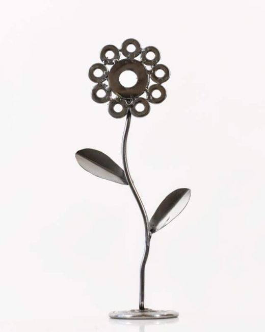 Scrap Metal Sunflower Sculpture - Thumbnail
