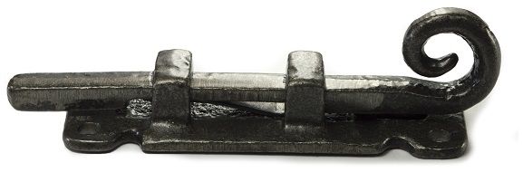 "Landrock Foundry" Scroll Style Iron Door Bolt "Landrock Foundry" Scroll Style Iron Door Bolt