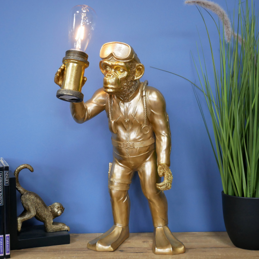 Scuba Diving Gold Monkey Table Light in Situ Scuba Diving Gold Monkey Table Light in Situ