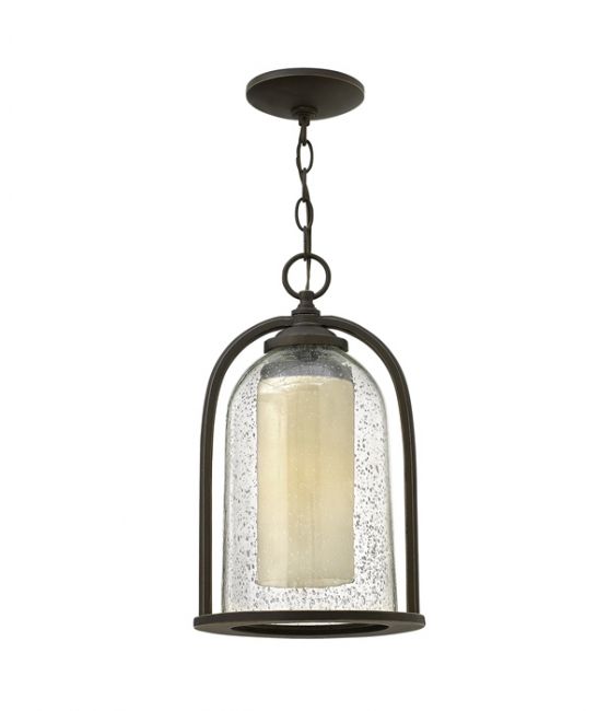 "Maine" Seeded Glassed Candle Inspired Hanging Lantern "Maine" Seeded Glassed Candle Inspired Hanging Lantern